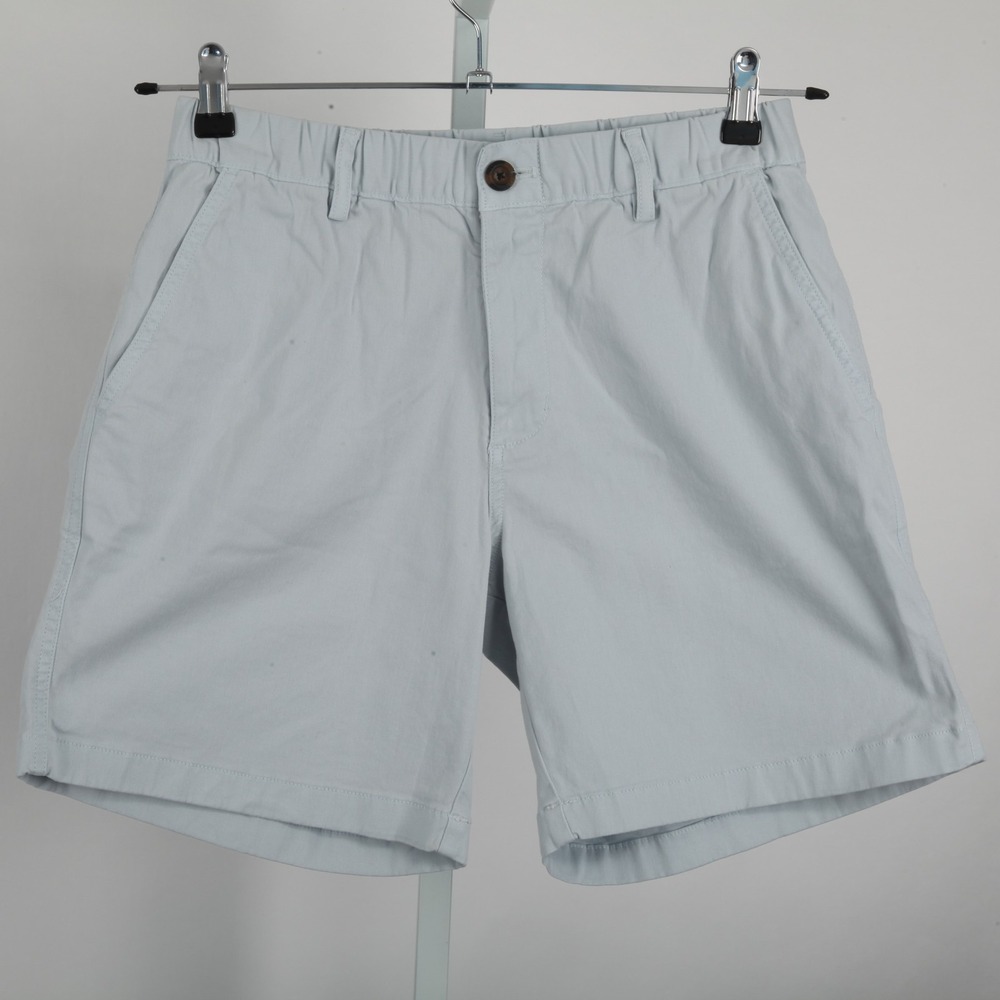 Bearbottom Clothing Men's Light Blue Elastic Waist Chino Shorts Size M 7" Inseam